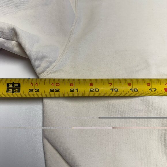 Vintage 90s Army Boy Sweatshirt Mens Large 22.5x21 White Collared - Picture 10 of 11